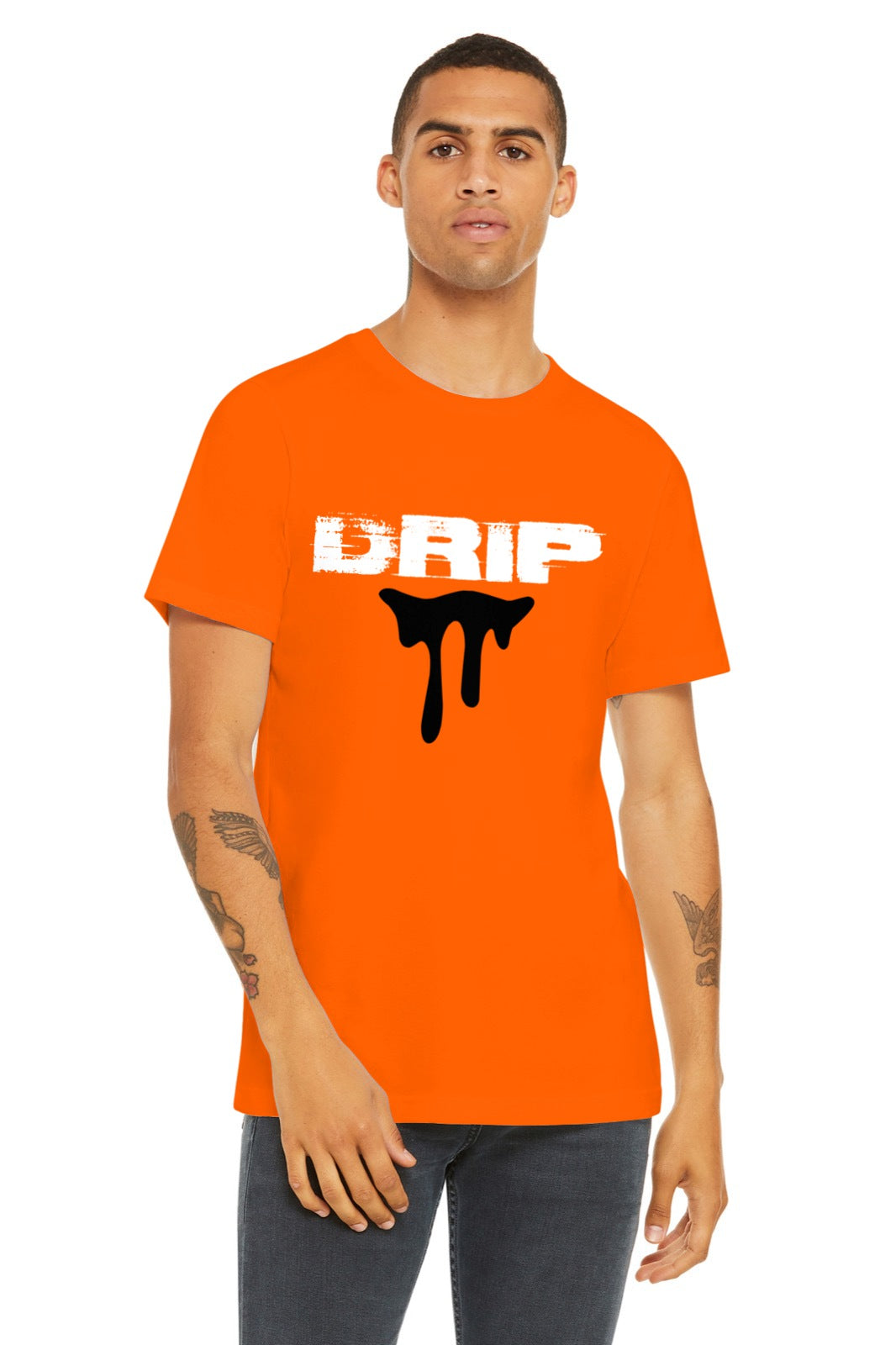 Drip Short Sleeve Orange T-Shirt