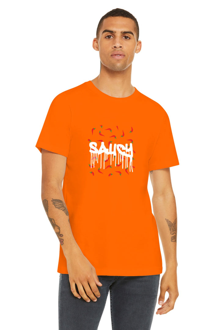 Unisex Saucy Short Sleeve Orange or Black T-shirt