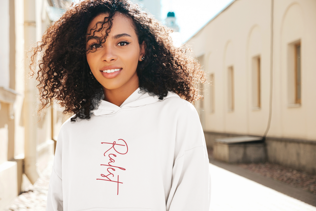 Unisex Realest White and Red Hoodie