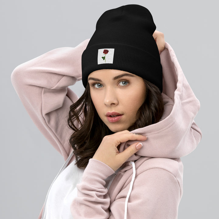 Prime Apparelz Rose Cuffed Beanie