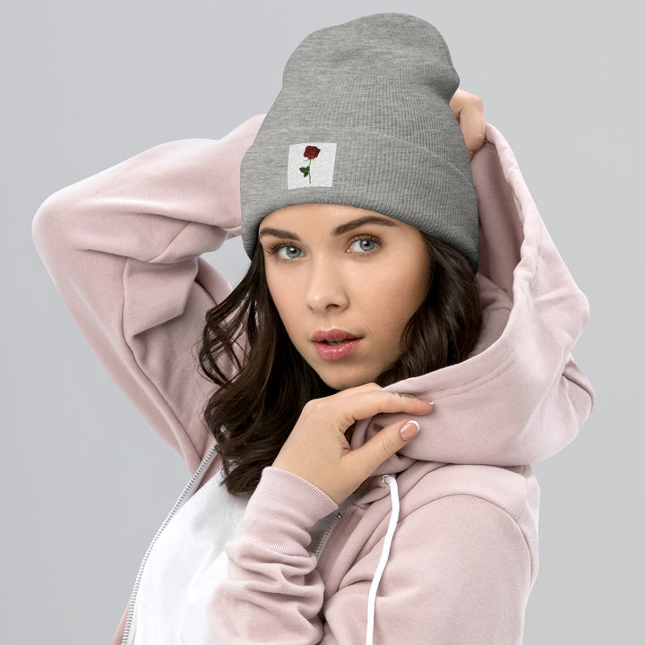 Prime Apparelz Rose Cuffed Beanie