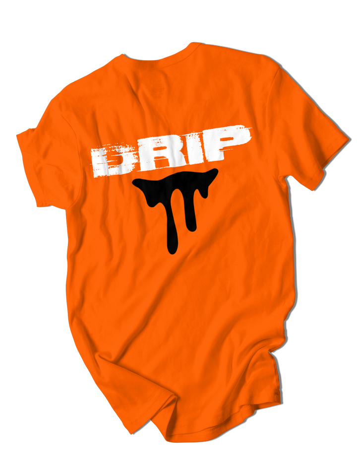 Drip Short Sleeve Orange T-Shirt