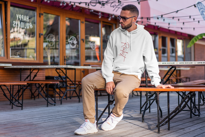 Unisex Realest White and Red Hoodie