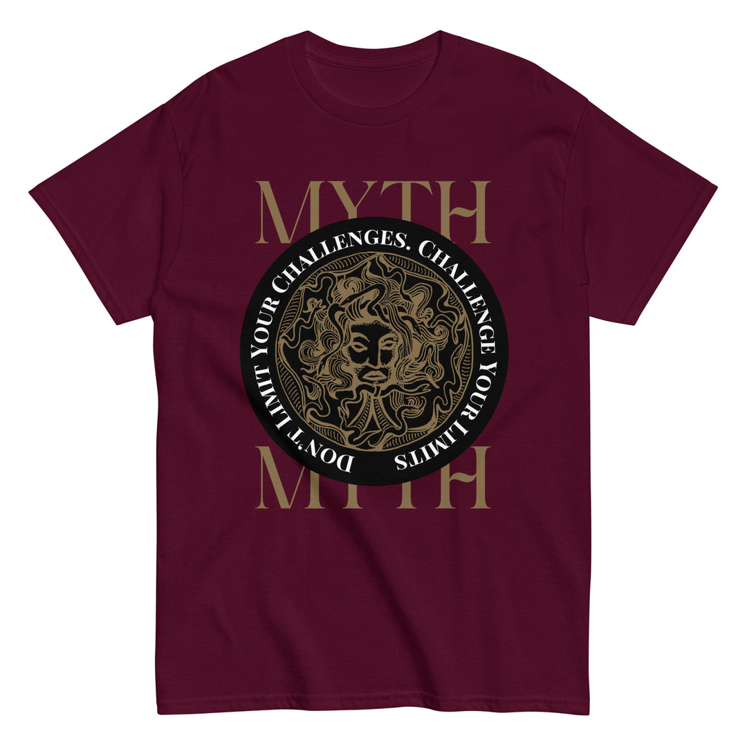 Myth Graphic Short Sleeve White, Tan, or Maroon T-Shirt