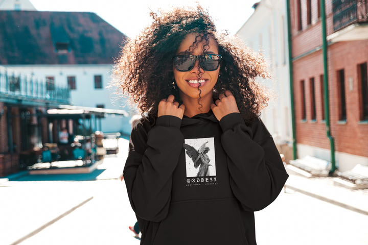 Goddess Graphic Black Hoodie