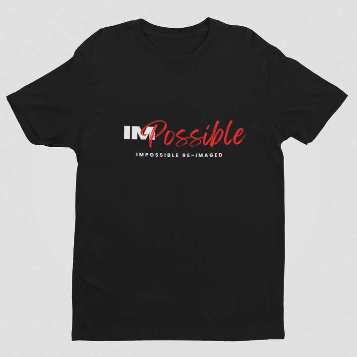 Unisex Impossible Short Sleeve Black T-Shirt