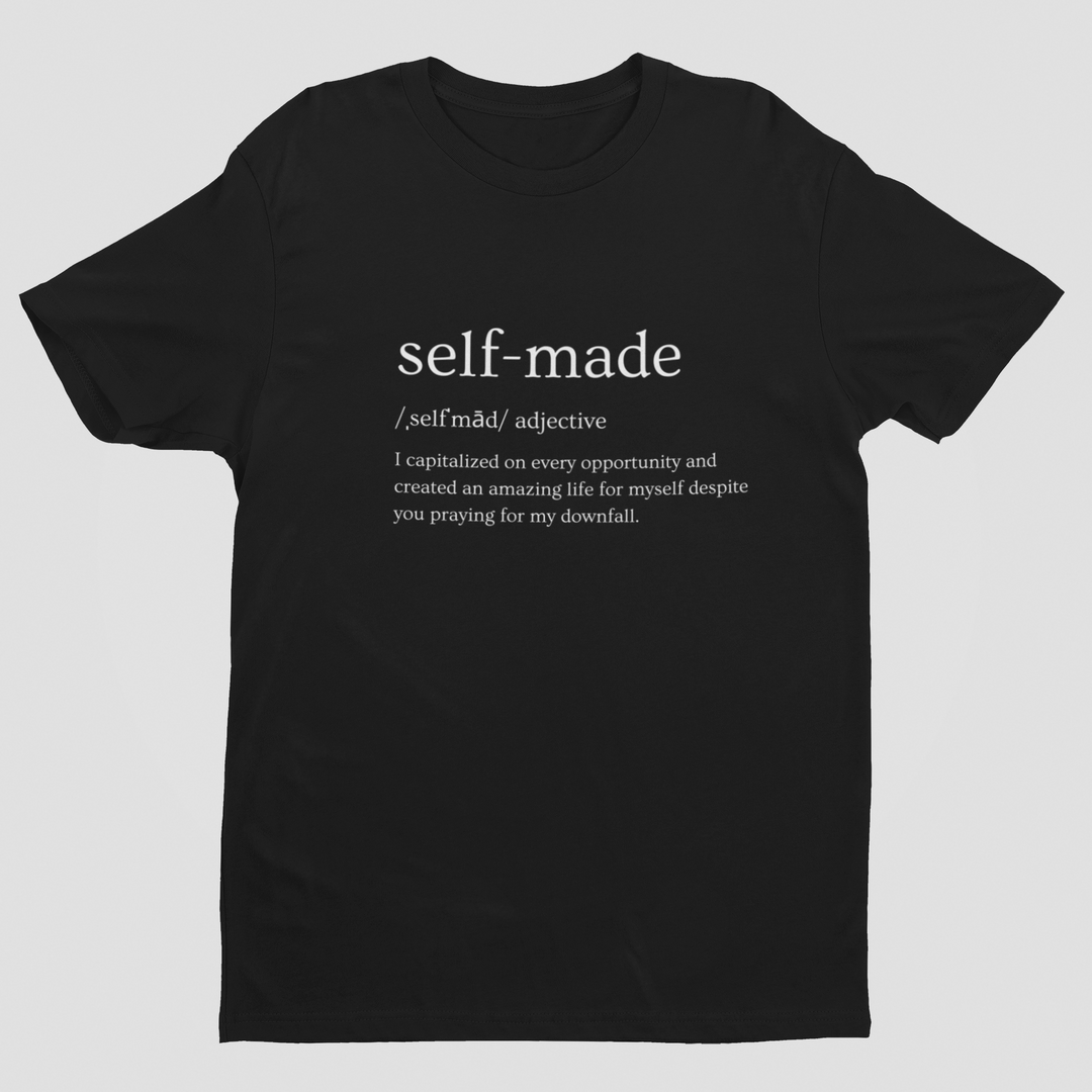 Unisex Self-Made Short Sleeve Black T-Shirt