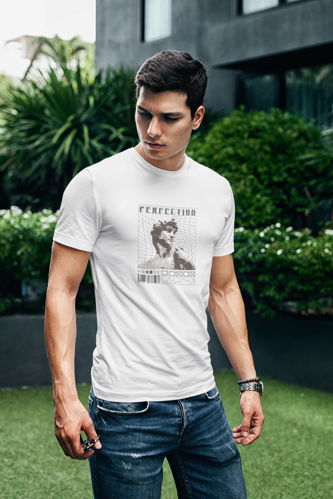 Perfection Short Sleeve White T-Shirt