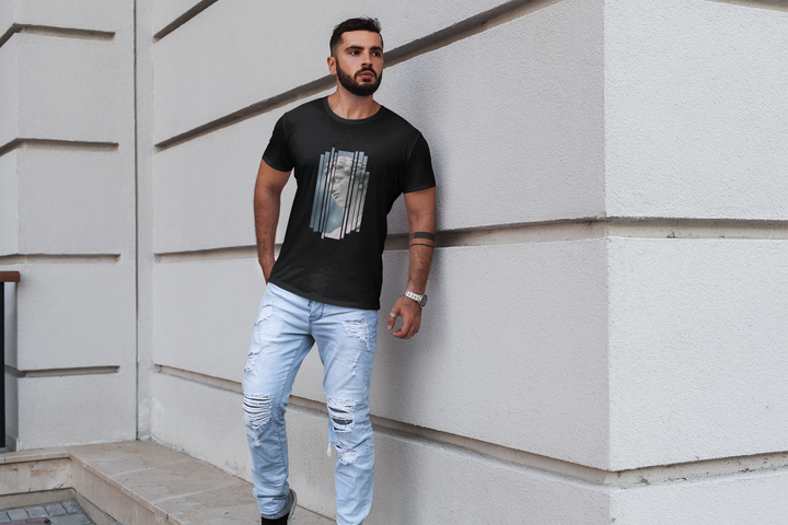 Roman God Graphic Short Sleeve Black or White T-Shirt