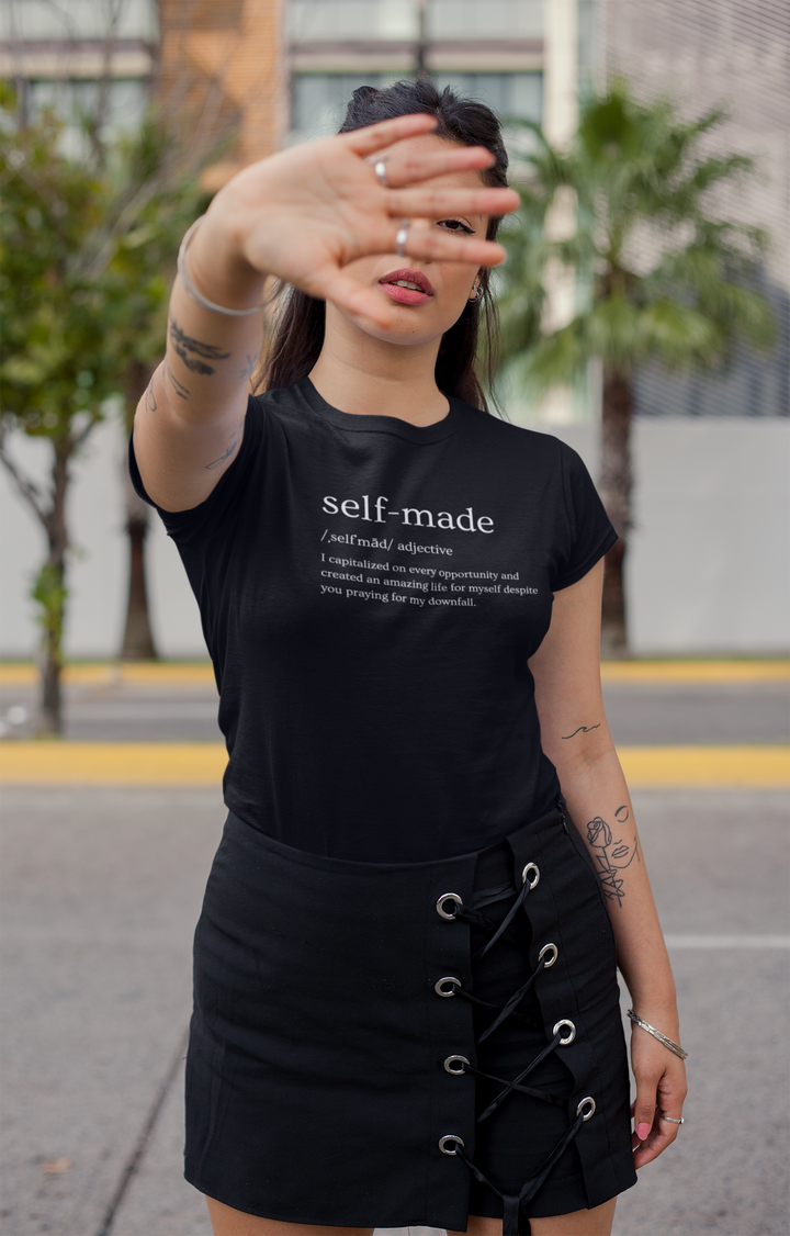 Unisex Self-Made Short Sleeve Black T-Shirt