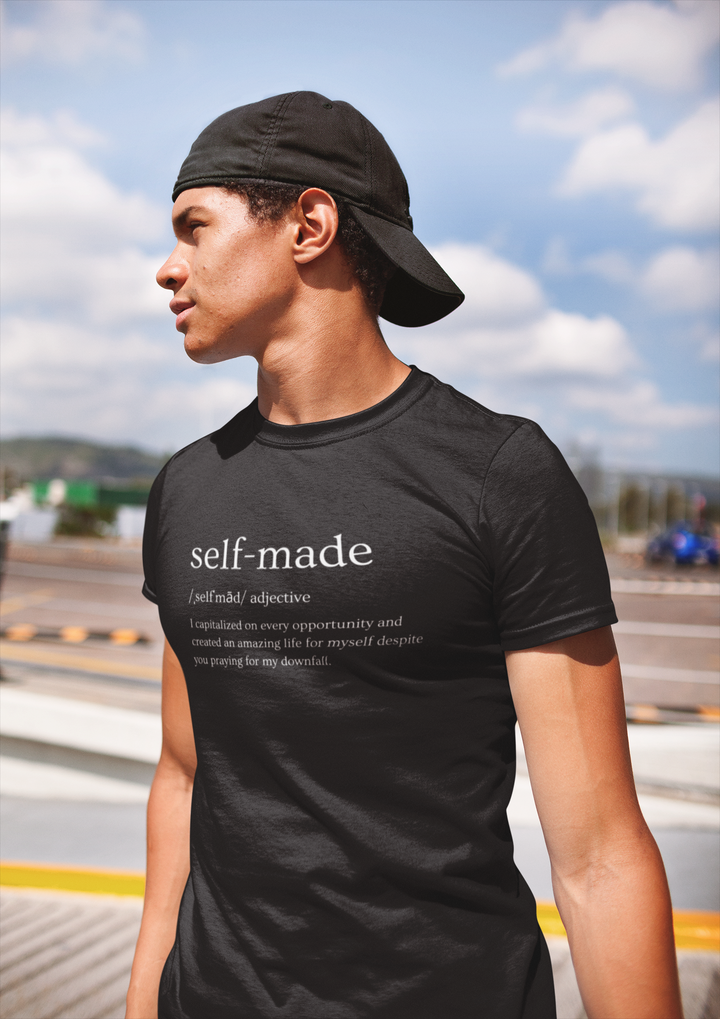 Unisex Self-Made Short Sleeve Black T-Shirt