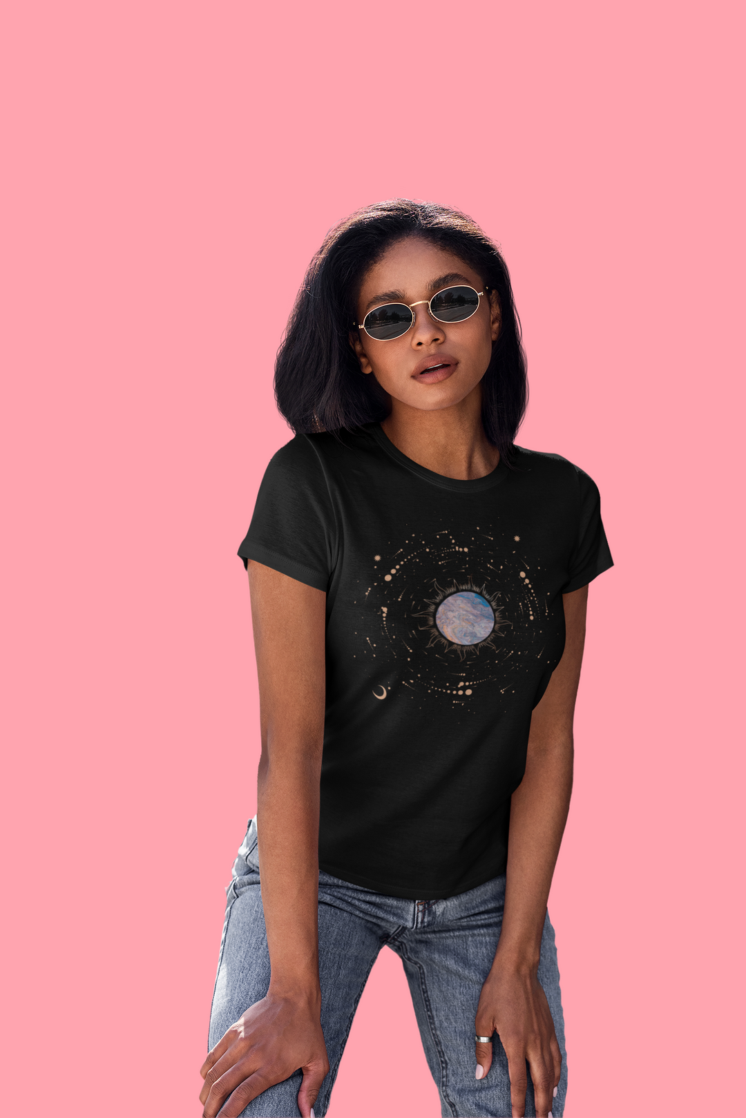 Astrological Bliss Short Sleeve Black T-Shirt